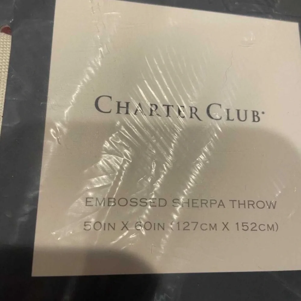 NWT! Charter Club Festive Red Sherpa Throw Blanket